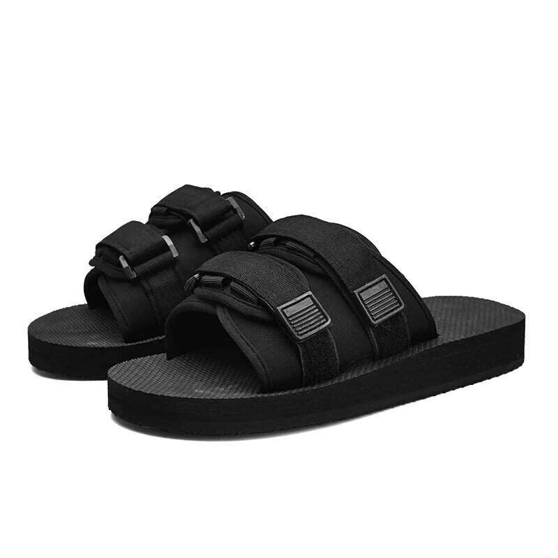 รองเท้าแตะใหม่รองเท้าผู้ชายฤดูร้อน2019แฟชั่นชายหาดรองเท้าแตะชายคลาสสิกรองเท้าแตะสีดำ Charming คู่รองเท้า