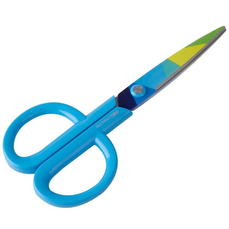 1 шт./лот, прочные Цветные Ножницы из нержавеющей стали с принтом для школьных и офисных принадлежностей