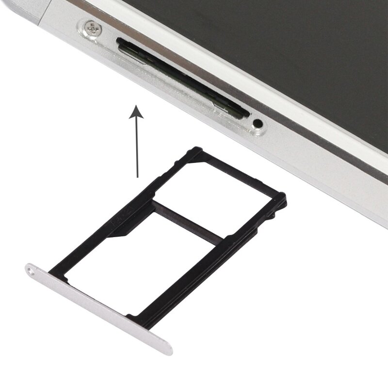 IPartsBuy Baru untuk Huawei Honor 7 Nano SIM Card Tray + Nano SIM / Micro SD Card Tray