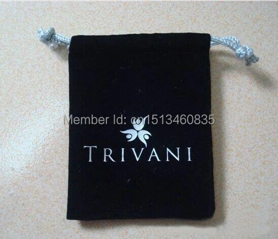 Bolsa pequeña de terciopelo para joyería, bolsa de regalo de terciopelo con cordón, bolsa con logotipo personalizado para Joyería de diamantes