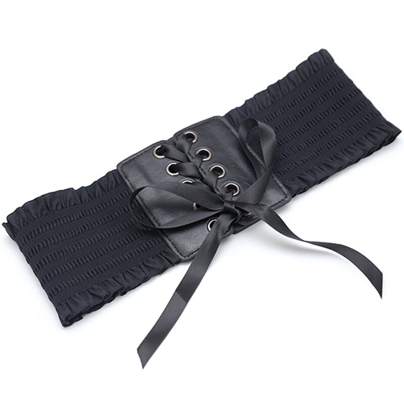 Cinturón elástico con borlas para mujer, hebilla elástica, vestido ancho, corsé, pretina