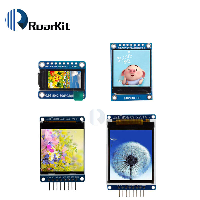 Módulo de pantalla TFT LCD de 3,3 V, 1,44, 1,8 pulgadas, 128x128, 128x160, 65K, SPI, pantalla IPS a todo Color para Arduino 51, reemplazo OLED ST7735