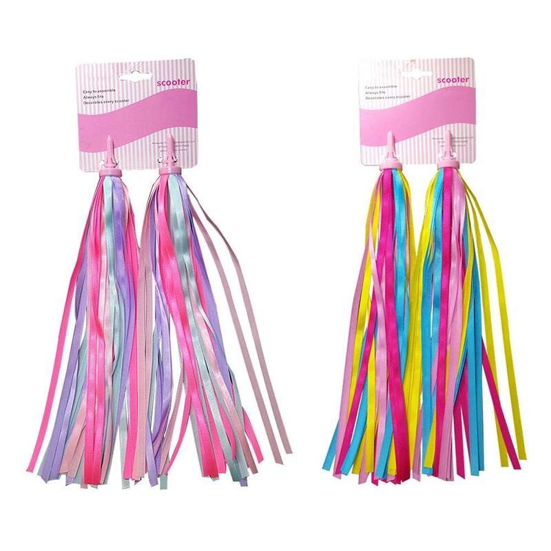 Kids Colorful Streamers Scooter Bike Handlebars Streamers Tassel Ribbons Accessories for Boys Girls