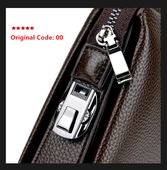 Men's Coded Lock Clutch Male Safety Lock Clutch Business Zipper Purse Big Capacity Handbag Soft Long Wallet, Black & Brown