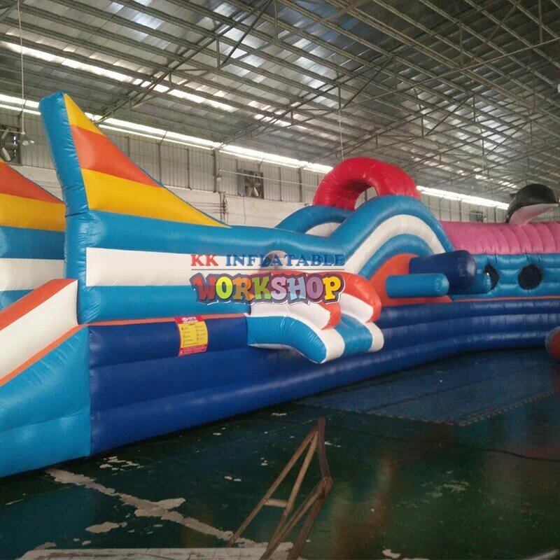 Rocket Theme Water Park Water Slide, giant Moible inflatable water slide
