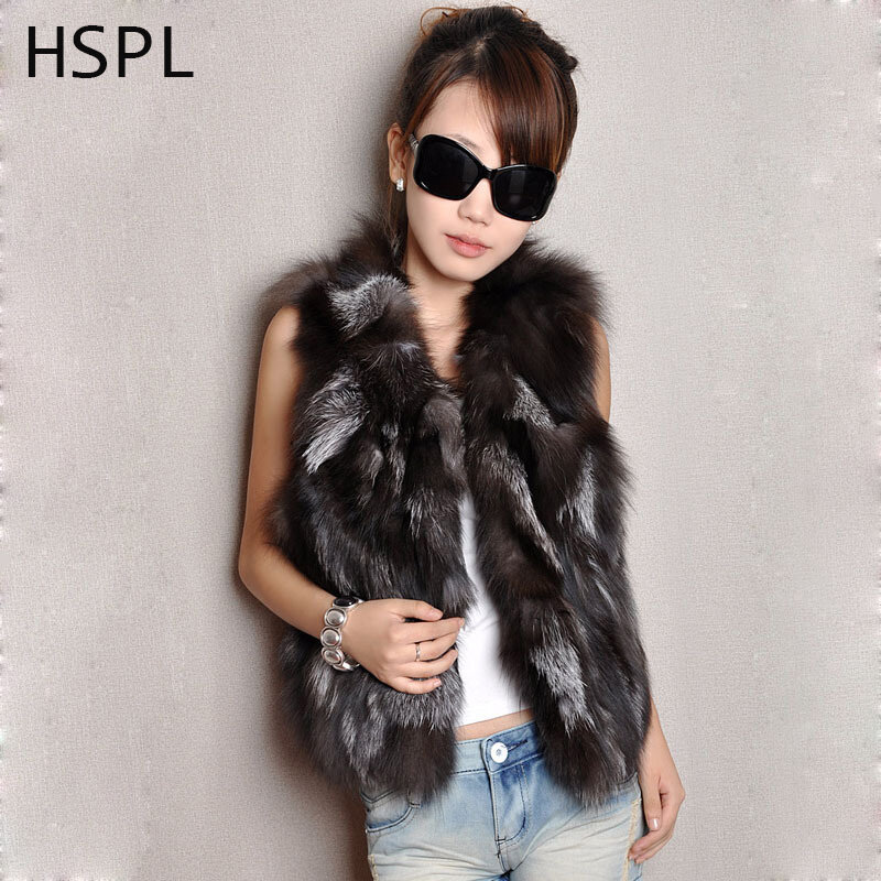 Fox Fur Gilet 2024 Real Fur Short Women Natural Winter Feminino Genuine fur vest Female Real short fur vest colete de inverno