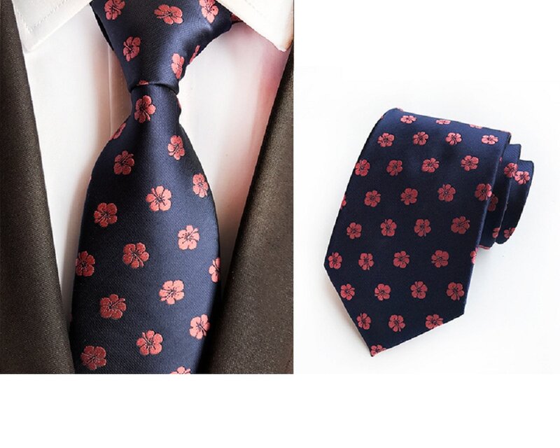 Hooyi gravatas de pescoço com flores, presente agradável, gravata de festa, moda de negócios, moda masculina