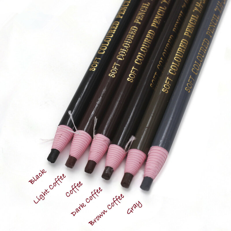 EyebloggPays l-Crayon de maquillage imperméable, coupe libre, peinture naturelle longue durée, noir, marron, café, microblading en continu, 1 pièce