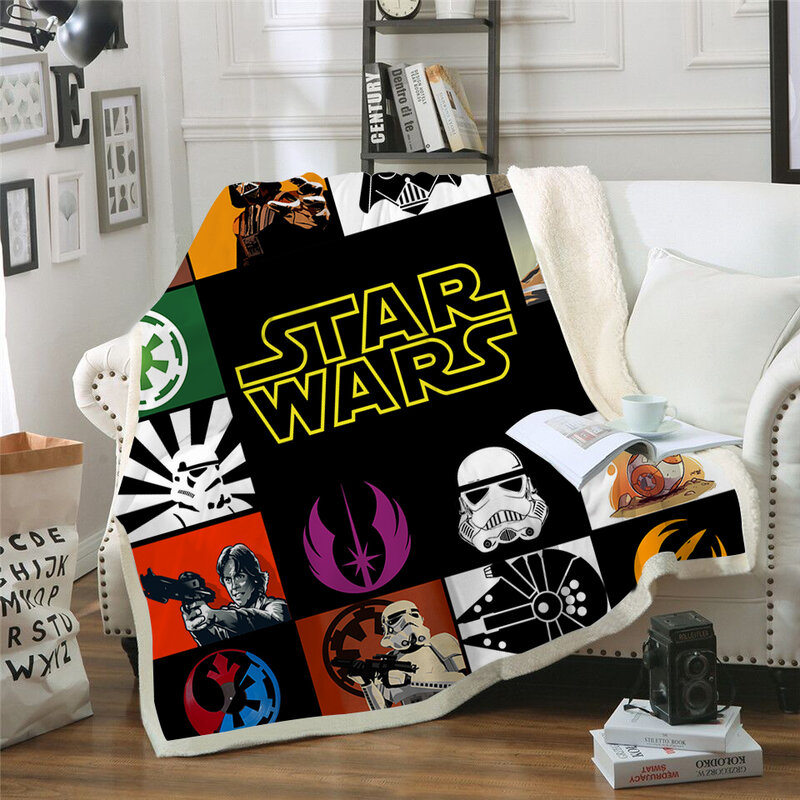 Star Wars Kämpfer 3D Gedruckt Sherpa Decke Couch Quilt Abdeckung Reise Bettwäsche Outlet Samt Plüsch Werfen Fleece Decke Bettdecke