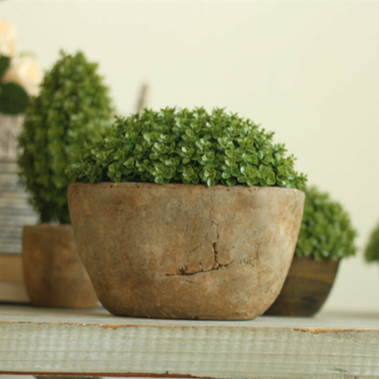 Paquet de simulation fleurs bonsaï en pot | Haut de gamme, mobilier de bureau vert, ornements point plat evergreen