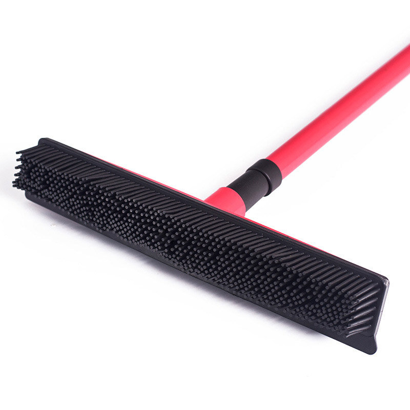 Rubber broom pet hair removal device magic telescopic bristles cleaning broom squeegee scraping long hair broom