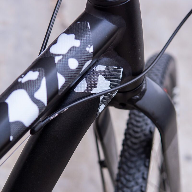 Ztto adesivo de proteção para quadro de bicicleta, resistente a arranhões, melhor cola removível para mtb, capa de proteção para quadro de bicicleta de estrada