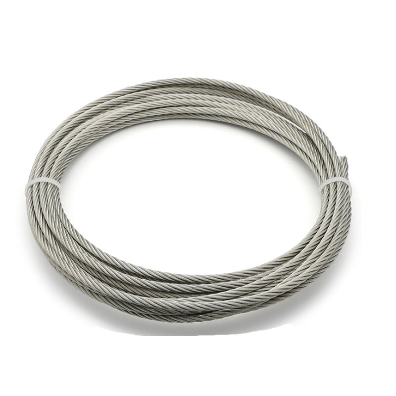 Corde à linge en acier Flexible de 5 mètres, 2/3/4/5/6mm, 8mm de diamètre, câble Transparent en acier inoxydable 304, 7*7