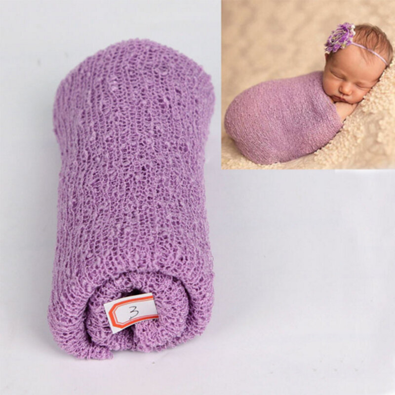 Adereços de fotografia para bebê recém-nascido, cobertor macio, fraldas Wraps, Stretch Knit Wrap, foto Wraps, acessórios de pano, 20 cores