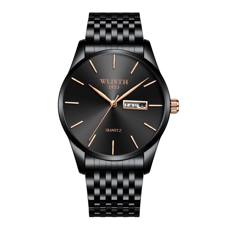 2019 Wlisth Top Brand Luxury Ultra-thin Male Clock Steel Display Week Date Fashion Quartz-watch Business Men Gift Wrist Watches