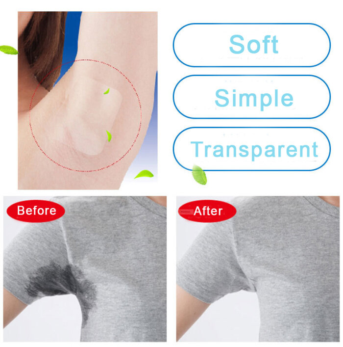 1 rolo invisível absorver suor axilas almofada transparente axila fita desodorante antitranspirante masculino feminino adesivos