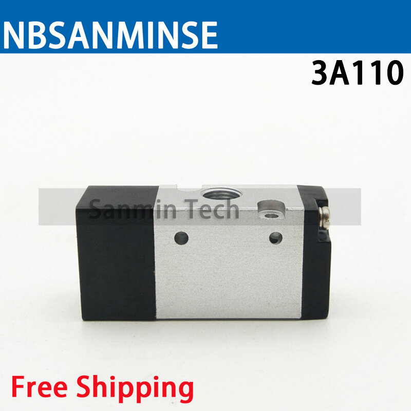 NBSANMINSE 3A110 3A120 1/8 공기 공압 부품 공기 제어 밸브, 두 위치 세 방향 AirTAC 유형 공기 밸브 저압