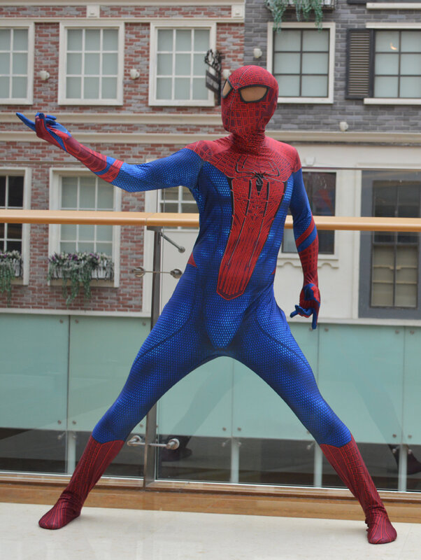 Klassische Film Erstaunliche Spiderman Kostüm Original 3D Drucken Spandex Spiderman Superhero Kostüme Halloween Fullbody Anzug