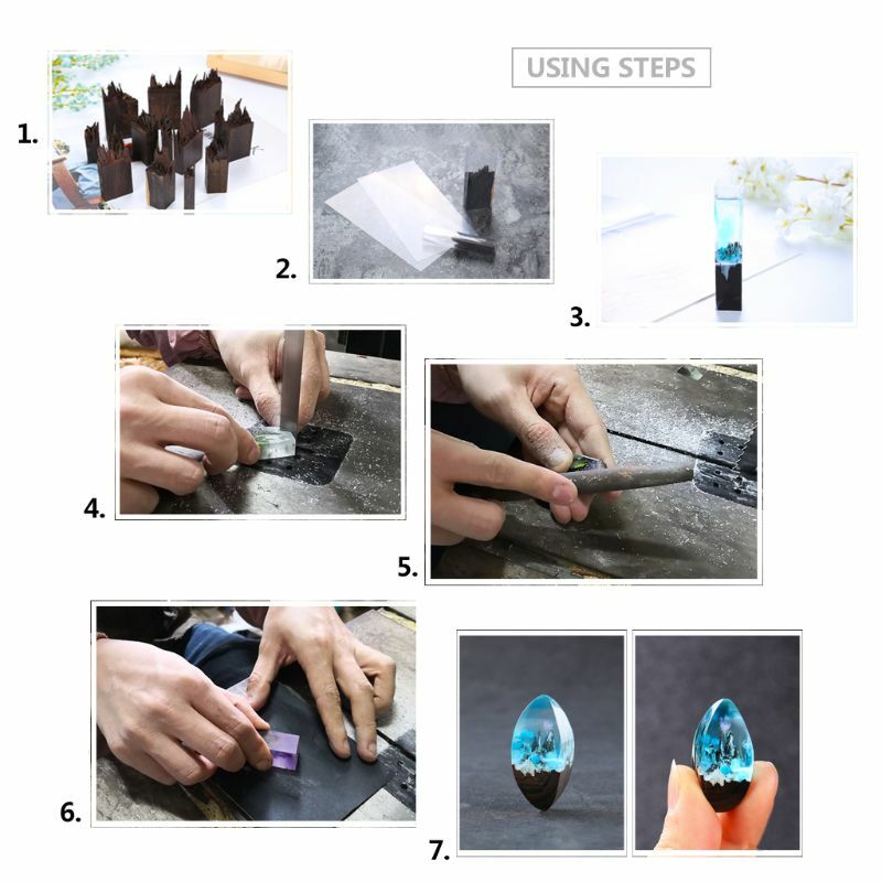 1pc diy material resina cola epoxy artesanato folha de plástico transparente jóias fazendo ferramentas acessórios para pingente pulseira colar