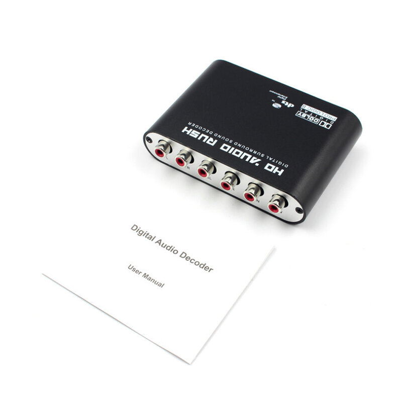 5.1 Channel DTS Dolby/AC3 Digital Surround Sound Decoder SPDIF Coaxial AUX To Analog RCA Digital-to-Analog Converter