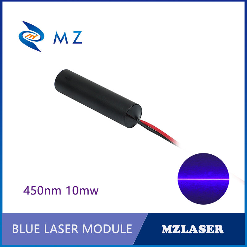 Module de Diode Laser à ligne bleue, 450nm, 10mw, 60 degrés, industriel, entraînements APC