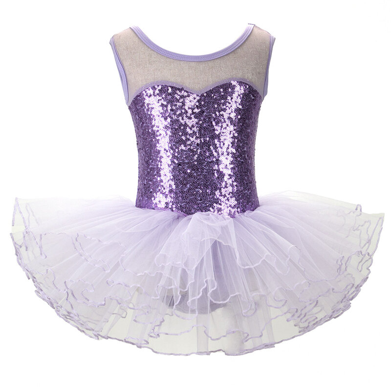 Bagus Gadis Ballerina Fairy Prom Partai Kostum Anak-anak Berpayet Bunga Gaun Dancewear Senam Triko Ballet Tutu Dress