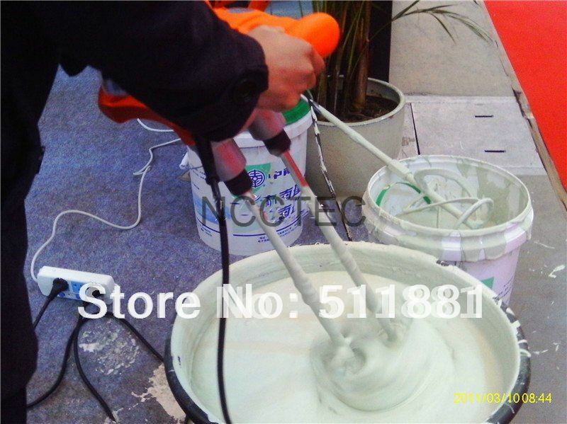 Vernice della mano Mixer DOPPIO albero TRASPORTO libero | impastatrice professionale Elettrico Doppio rivestimento stucco strumenti | 1800 w 2.3hp 7 kg