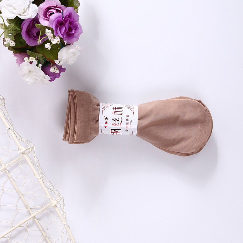 10 Pairs / lot Hot Sale Autumn Comfortable Silk Socks Women Low Price Cool Solid Color Breathable Sexy Skin Sock 7 Colors