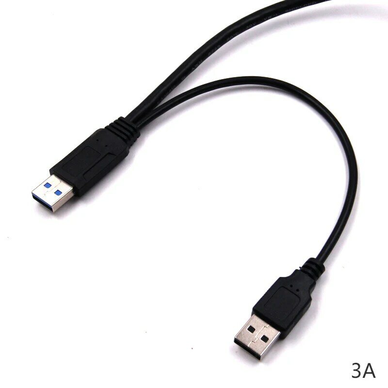 Kabel Data Sata Populer Terbaru USB2.0 + USB 3.0 Tipe A Ke USB 3.0 Konektor Kabel Y Jantan untuk Hard Disk