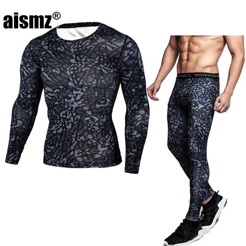 Aismz Top Quality New Thermal Underwear Men Underwear Sets Compression  Quick Drying Thermo Underwear Men Clothing