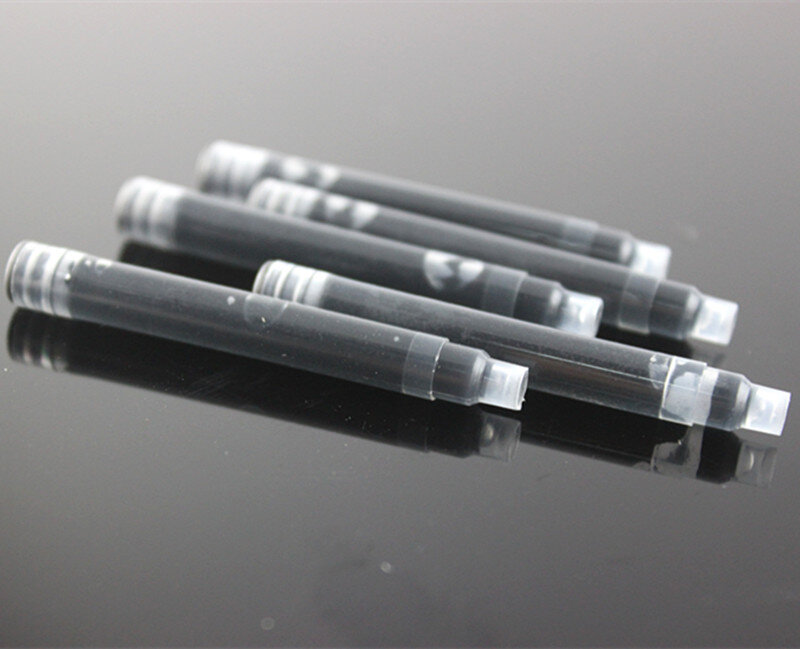 JINHAO-pluma estilográfica Universal reemplazable, recargas de cartucho de tinta portátil, calibre 2,6mm, color negro y azul, 30 unidades por lote