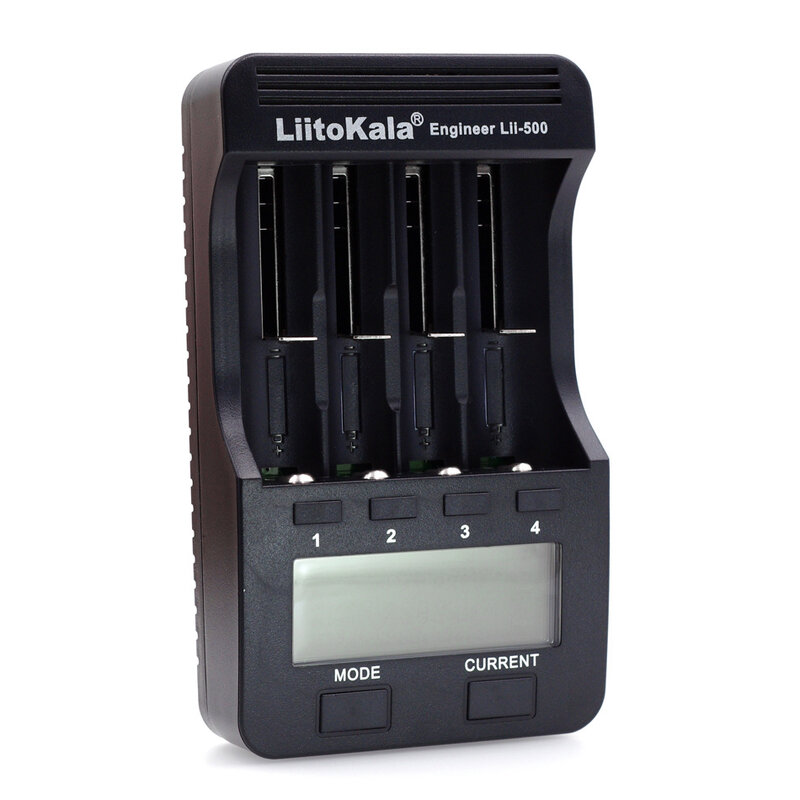 Liitokala-cargador de batería Universal lii500, dispositivo inteligente LCD, LI-ion, NiMh, AA, AAA, 10440, 14500, 16340, 17335, 17500, 18490, 17670, 18650, nuevo