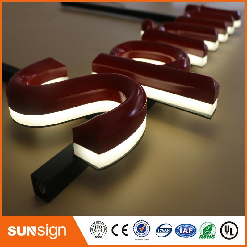 China fornecimento de fábrica 3d letra de led com iluminação de fundo