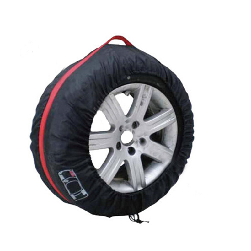4 pçs caso capa de pneu de reposição poliéster inverno e verão carro pneus saco de armazenamento automóvel acessórios pneu veículo protetor roda
