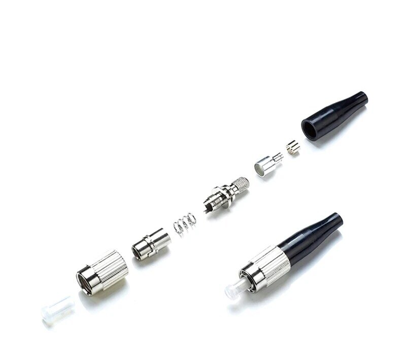 Conector de fibra FC com virola, óptico pré-montado, tipo ajustável, APC, SM, MM, preto, verde, 3,0, 2,0, 0,9mm, 1000pcs