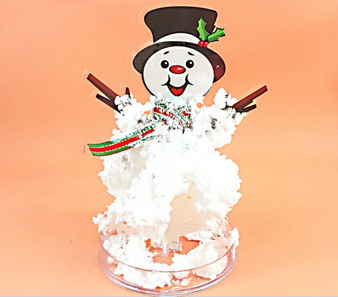 Hot 2020 17x10cm Visual DIY White Magic Growing Paper Snowman Tree Kit Artificial Magical Grow Trees Science Kids Christmas Toys