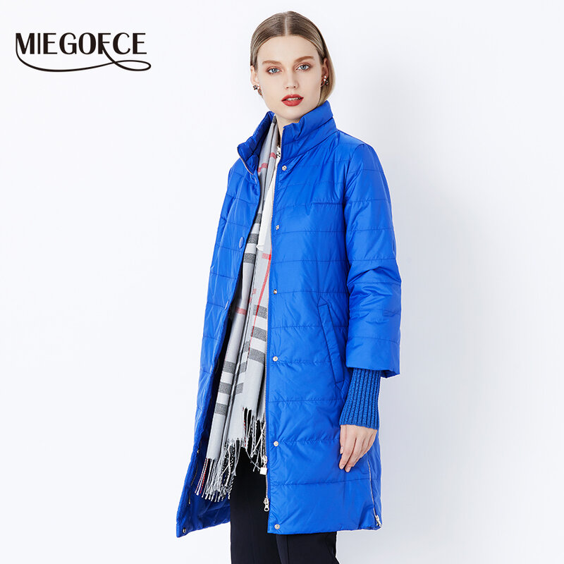 MIEGOFCE 2018 битник пальто женские новый бренд одежды весна открытый теплое пальто пиджак женский Стеганый свободного покроя хлопка пальто курт...