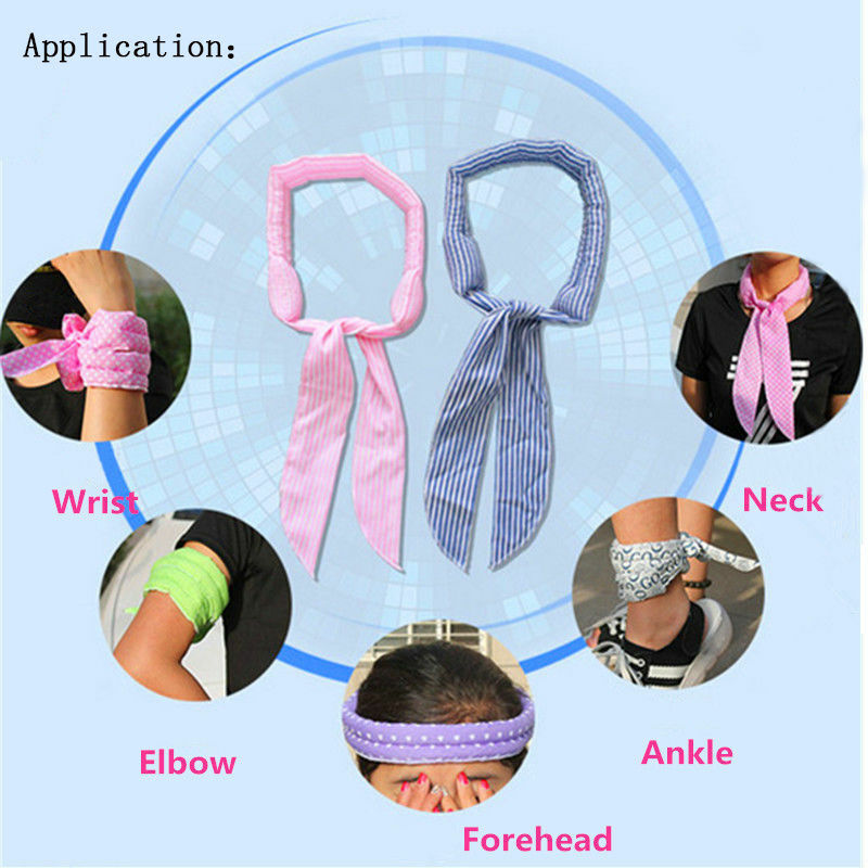 5 Styles Summer Neck Cooler Scarf Summer Body Ice Cool Cooling Wrap Tie Refreshing Bandana Headband Multifunction Wrist Towels