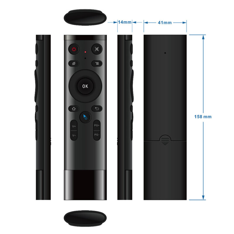 Q5 Voice Control Fly Air Maus Für Gyro Sensing Spiel 2,4 GHz Drahtlose Mikrofon Fernbedienung Für Android TV Box PC
