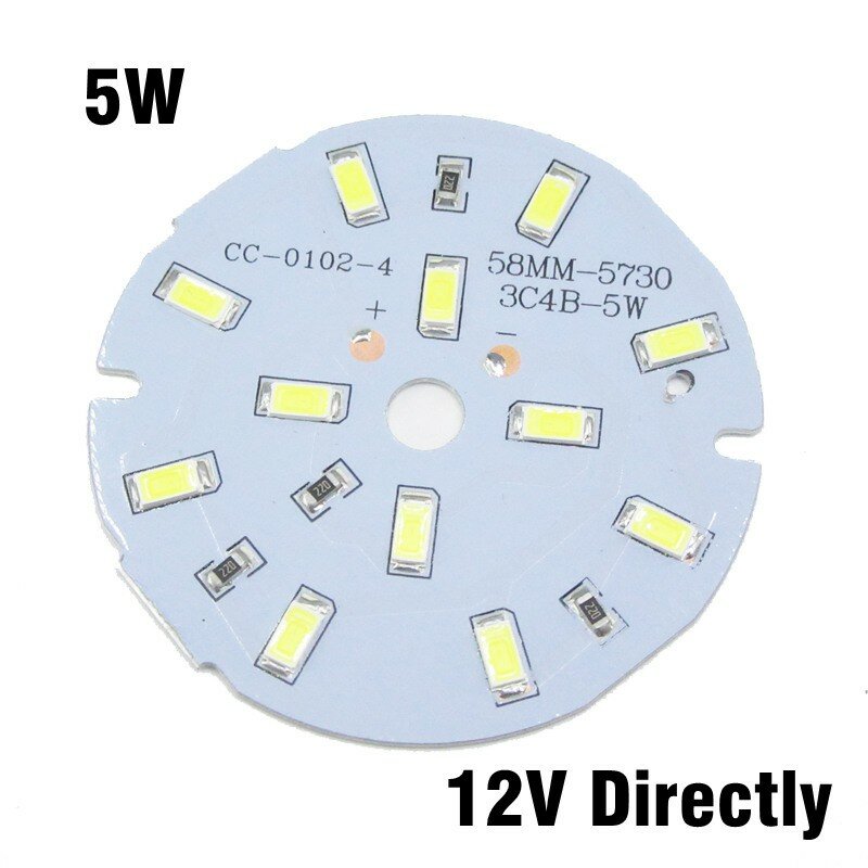 50 개 12v 3W 5W 7W 9W 12W 15W 21W 램프 플레이트는 드라이버 연결 필요 없음 광원, 5730 SMD 흰색/따뜻한 흰색 램프 패널