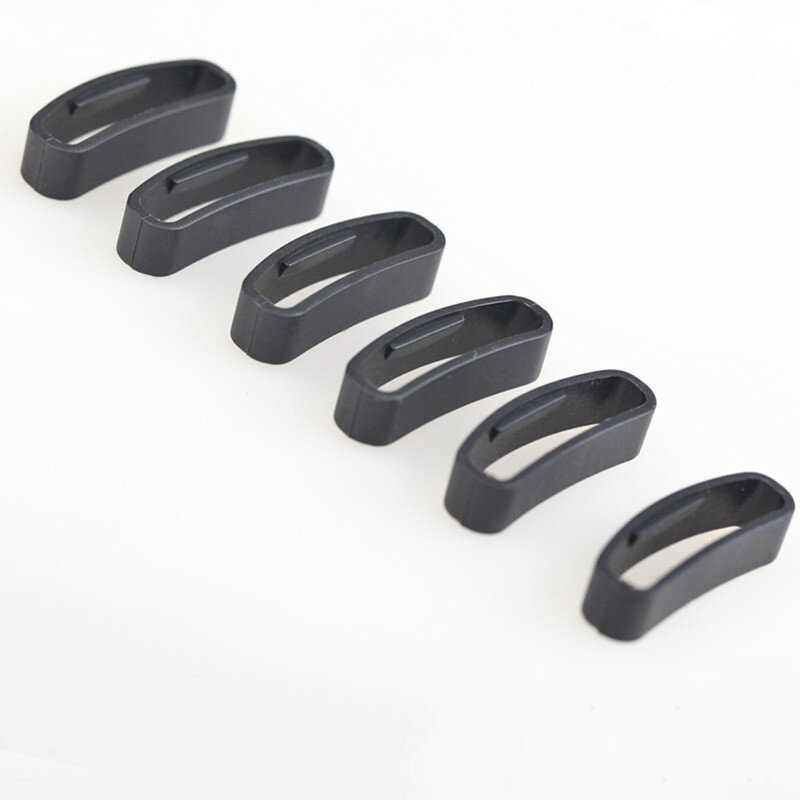 2 Piece Black Annular Silicone Rubber Replacement Watch Band Keeper Holder Retainer Loop Ring for Suunto Watch Strap Accessories