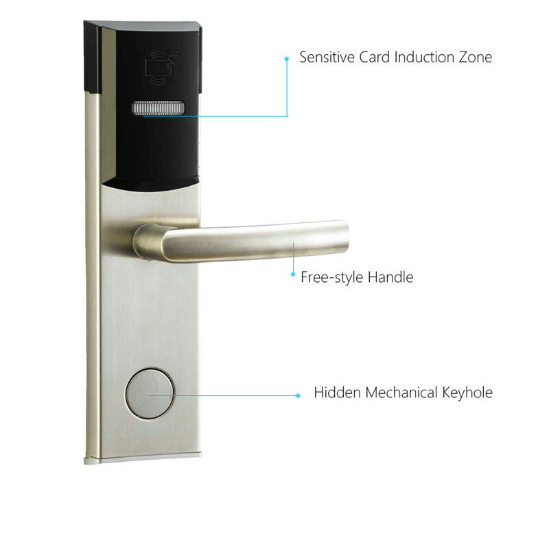LACHCO-cerradura electrónica Digital con tarjeta inteligente para el hogar, cerradura con manija de estilo libre para oficina, habitación de Hotel, L16039BS