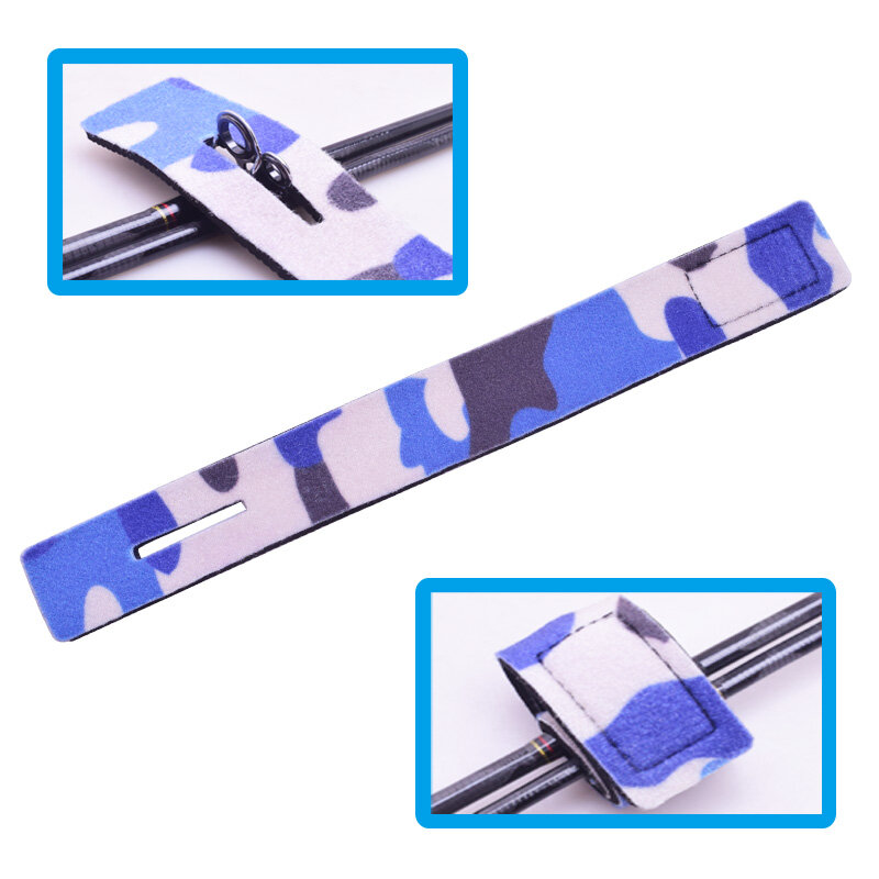 1Pcsใหม่เครื่องมือตกปลาRod Tieเข็มขัดTackle Wrap Band Poleอุปกรณ์เสริมวัสดุดำน้ำลื่นบริษัท