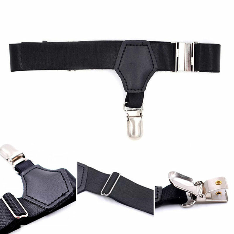 1 Pair Non Slip Outdoor Anti Rust Suspender Holder Crease Resistant Adjustable Men Socks Stays Universal Elastic Lightweight