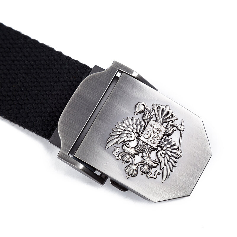 Cinturón táctico de lona con emblema nacional ruso Unisex, cinturones militares de alta calidad para hombres y mujeres, cinturón de Jeans Patriot de lujo
