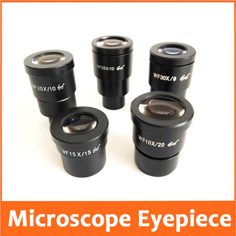 Оптическое стекло WF10X 15X 20X wf25x WF30X 20 мм 10 мм 9 мм, высокое окуляр, стерео микроскоп, объектив с монтажным размером 30 мм