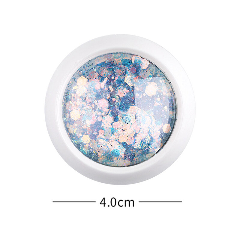1Pc กล่อง Holographic เล็บ Glitter Sequins Shiny Rainbow สีสำหรับแต่งเล็บออกแบบอุปกรณ์