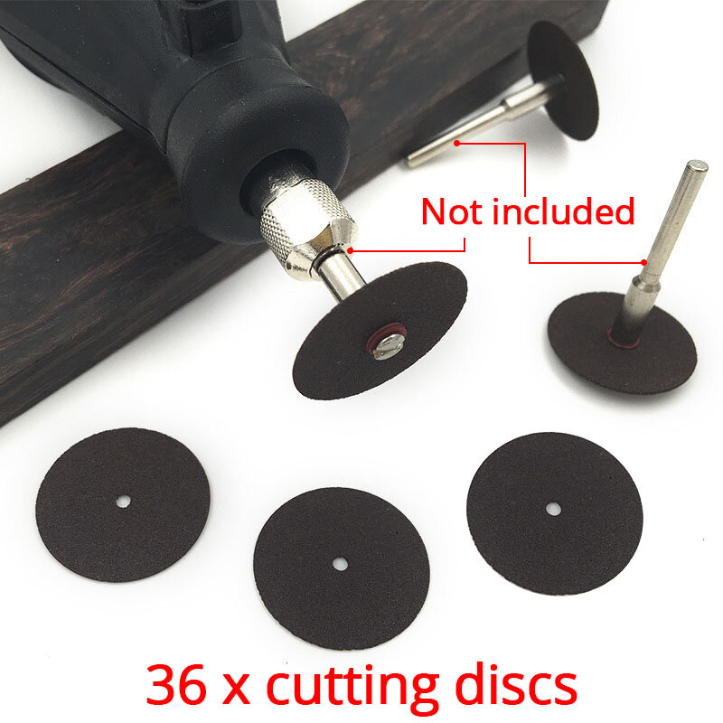 Disco de corte lâmina de serra circular roda moagem abrasivos lixar discos para moedor dremel ferramenta giratória acessórios 36 pçs abrasivo