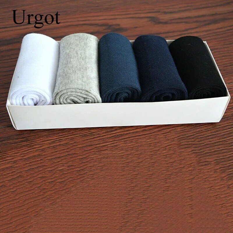 Urgot-Chaussettes décontractées anti-odeurs pour hommes, 5 paires, grandes tailles, 48,49,50