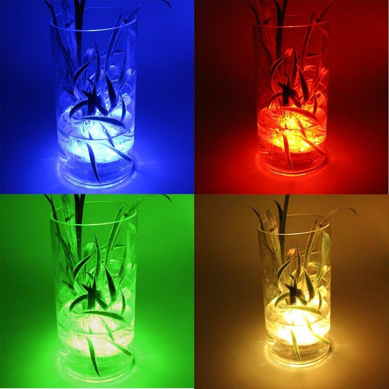 1pc*Submersible led light for wedding party decoration Glass vase party underwater pond lights pool lights